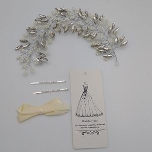 Catery Flower Crystal  Wedding hair Accessory